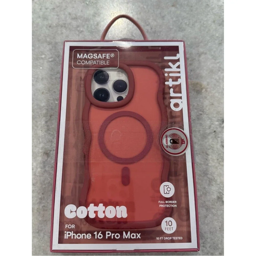 artikl Cotton Red Smartphone Case for iPhone 16 Pro Max NWT